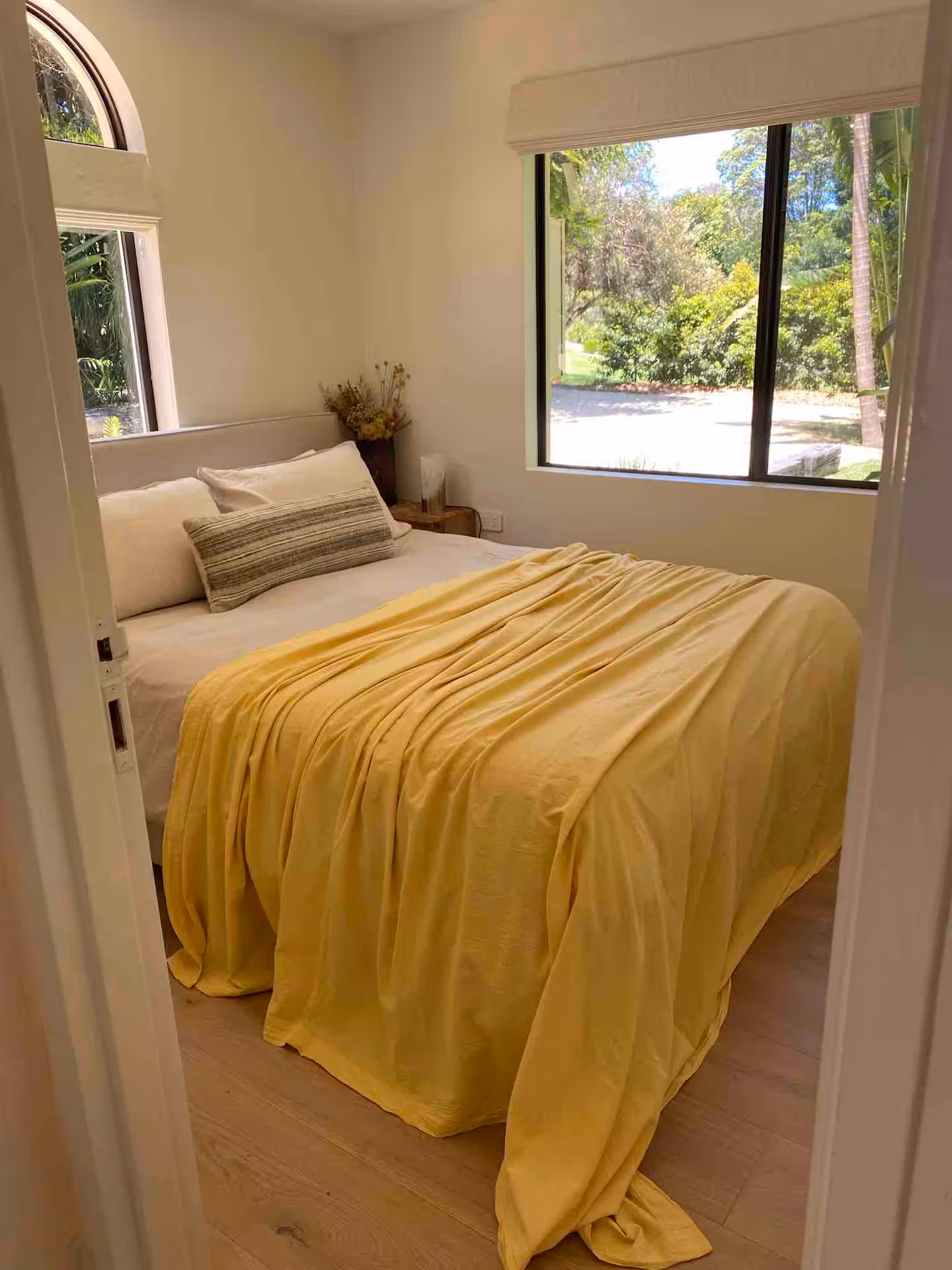 Guest bedroom in morning light
